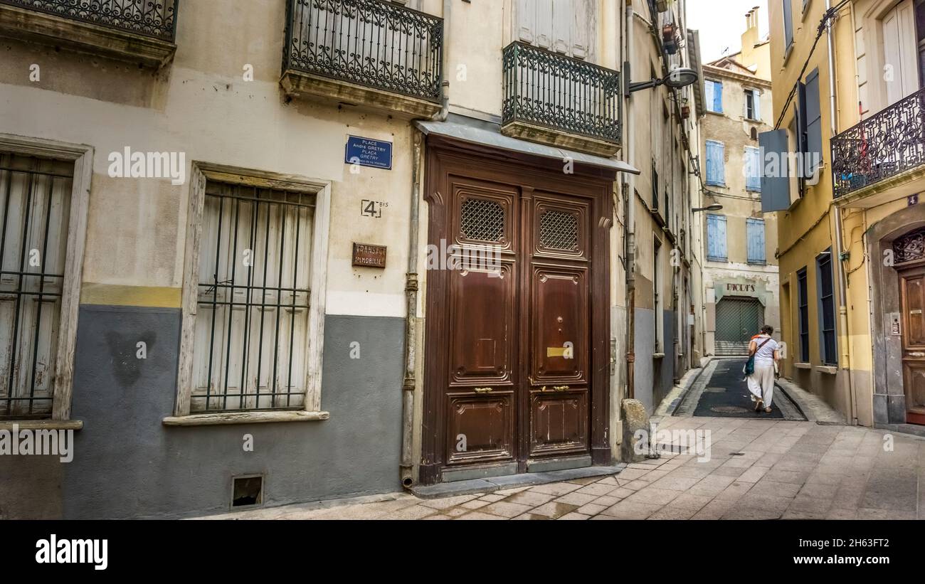 place andré gretry à perpignan. Banque D'Images place andré gretry à perpignan. Banque D'Images