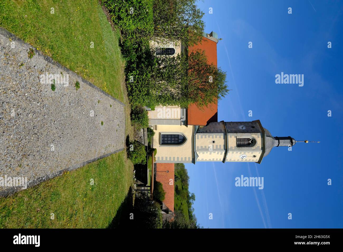 village baroque église dans prappach, quartier de la ville de district de haßfurt, quartier de hassberge, basse-franconie, franconie, bavière, allemagne Banque D'Images
