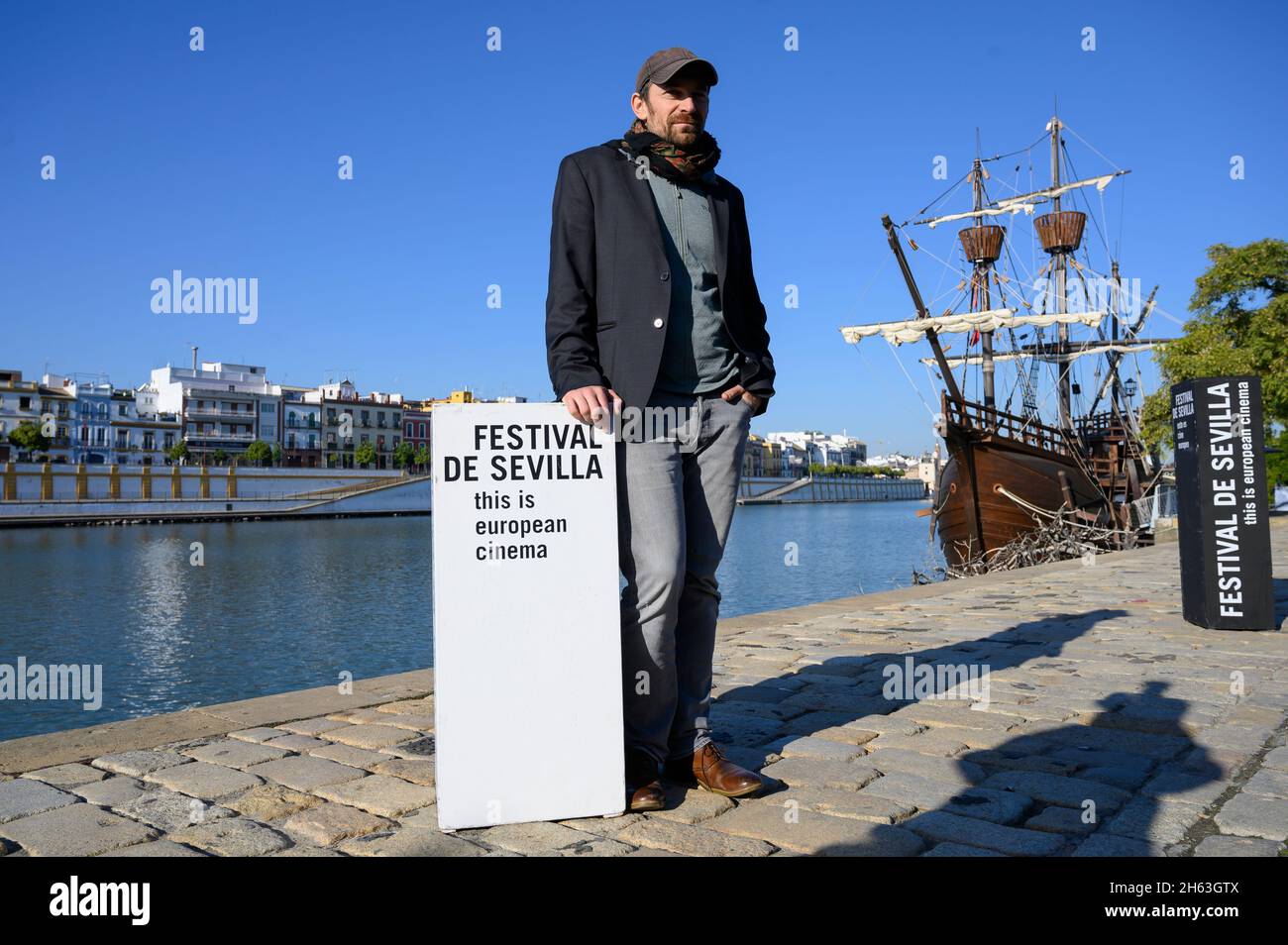 12 novembre 2021, Séville, Séville, Espagne: Arieh Wothalter pose pendant un photocall dans le Festival du film de Séville un côté de la rivière Gualdalquivir le 12 novembre 2021.(Credit image: © Ngel GarcÃ­A/Pacific Press via ZUMA Press Wire) Banque D'Images