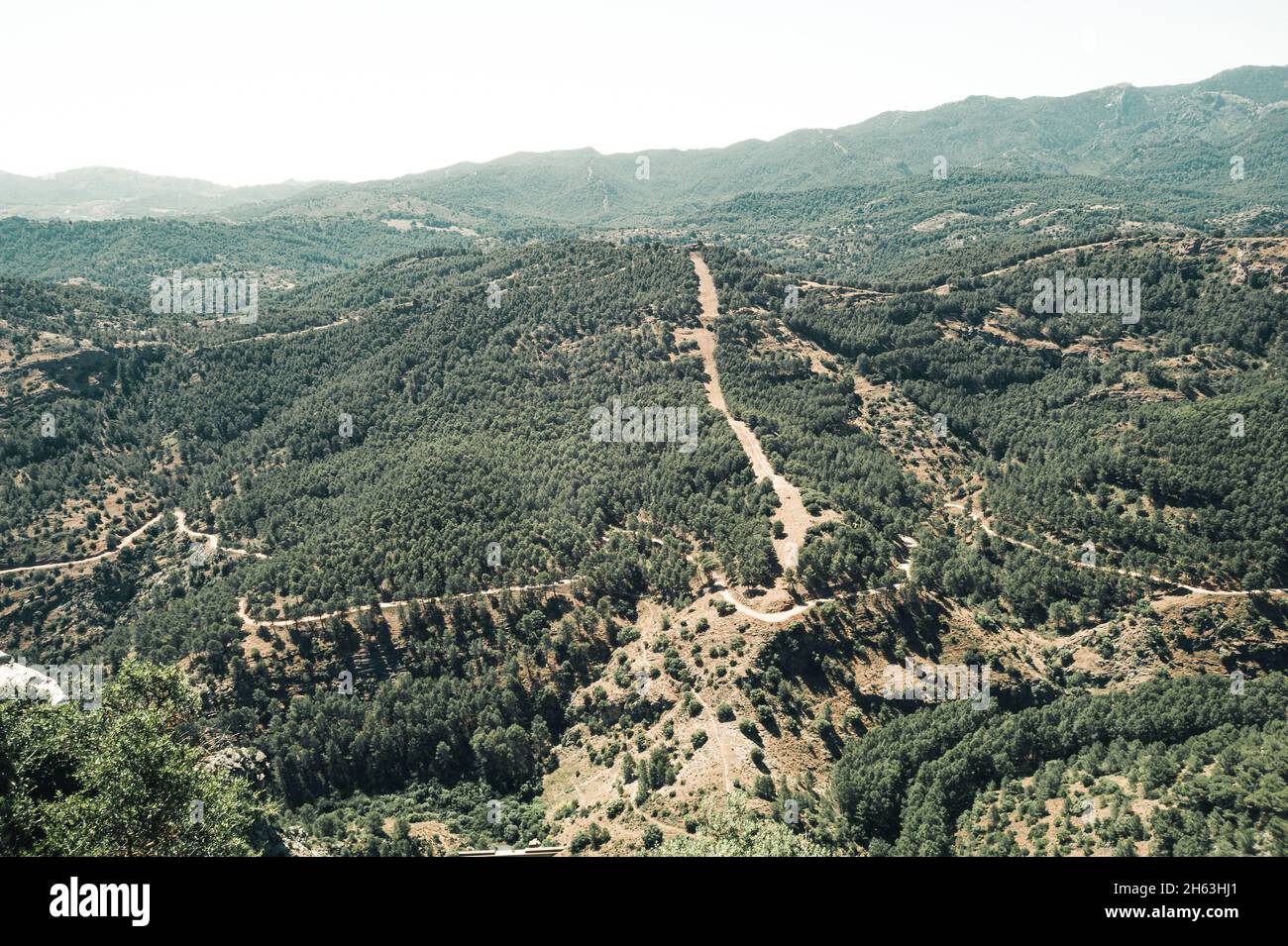 profitez de la vue magnifique de mirador del guarda forestal en andalousie Banque D'Images