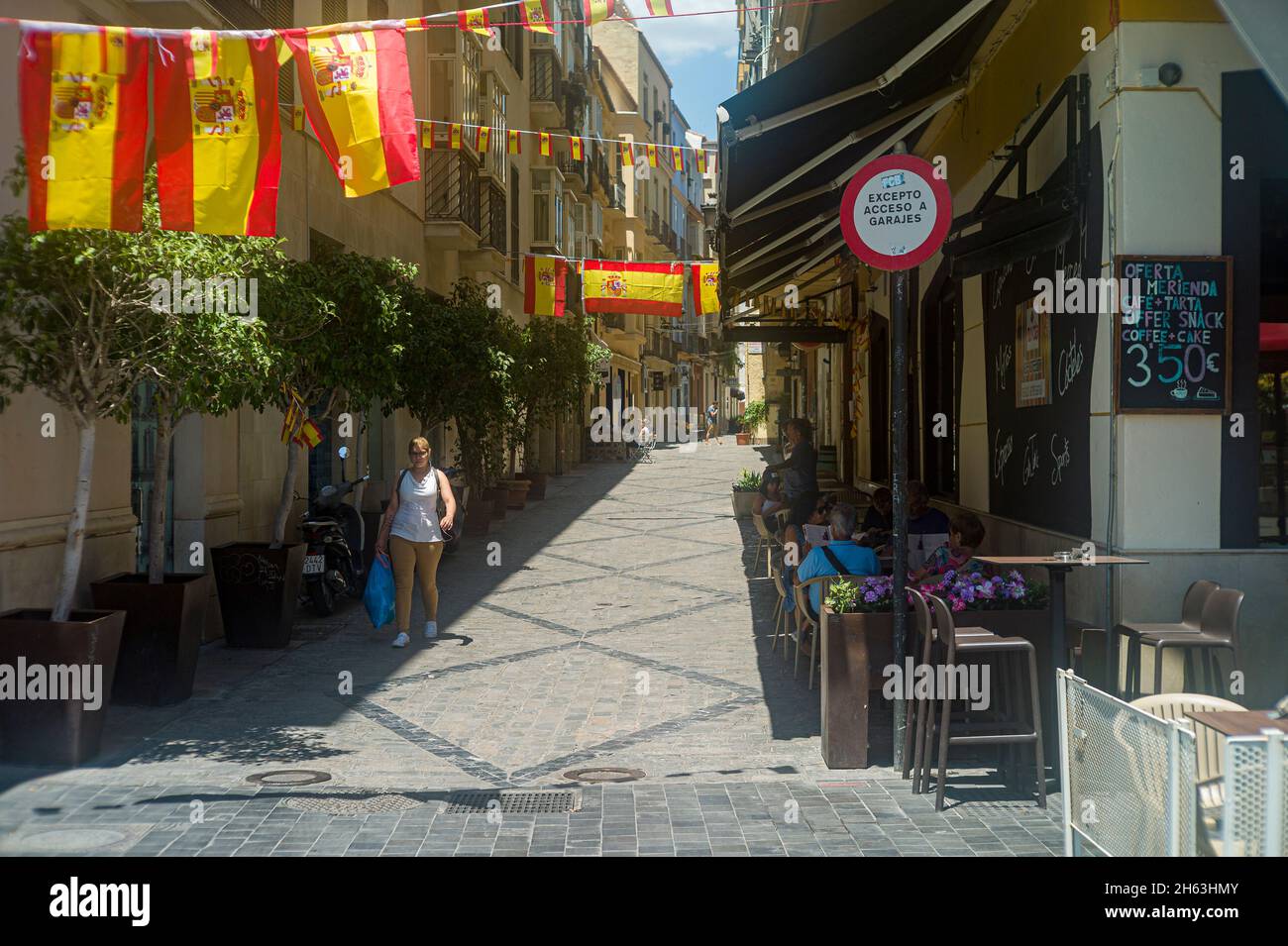malaga,andalousie,espagne: quelques impressions du centre historique de la ville de malaga lors d'une chaude journée au printemps Banque D'Images