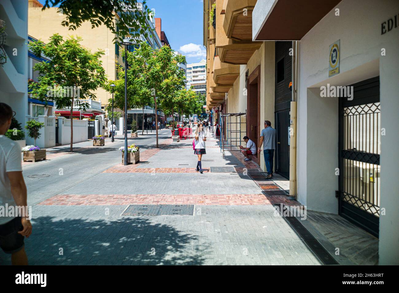 marbella,espagne: photographie de rue dans la vieille ville avec l'architecture espagnole à marbella,costa del sol,andalousie,espagne,europe Banque D'Images