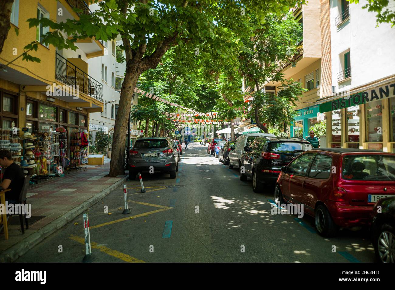 marbella,espagne: photographie de rue dans la vieille ville avec l'architecture espagnole à marbella,costa del sol,andalousie,espagne,europe Banque D'Images