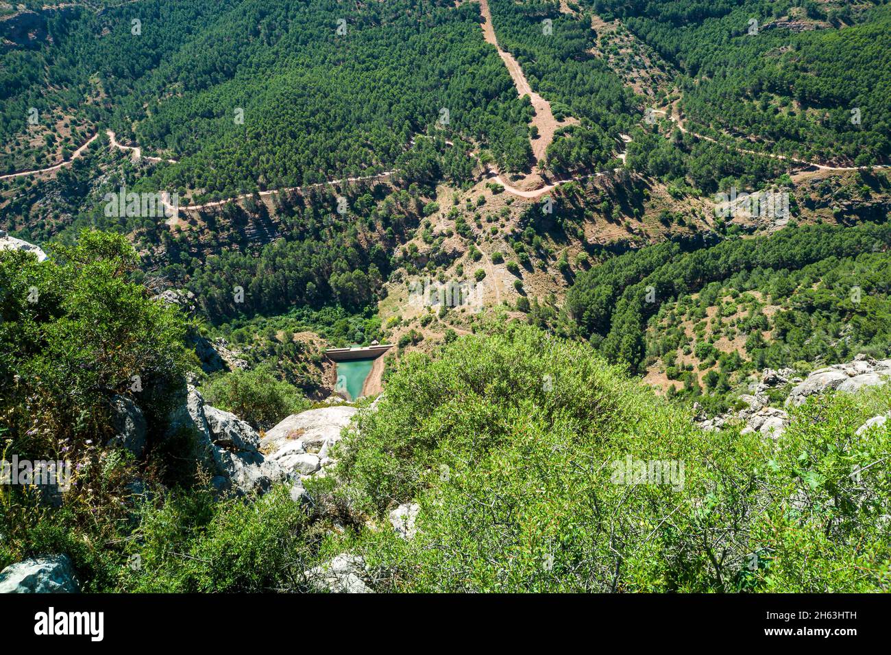 profitez de la vue magnifique de mirador del guarda forestal en andalousie Banque D'Images