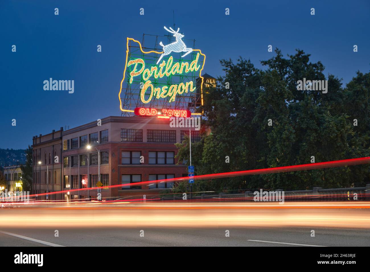 Photo de la vieille ville de Portland Oregon Banque D'Images