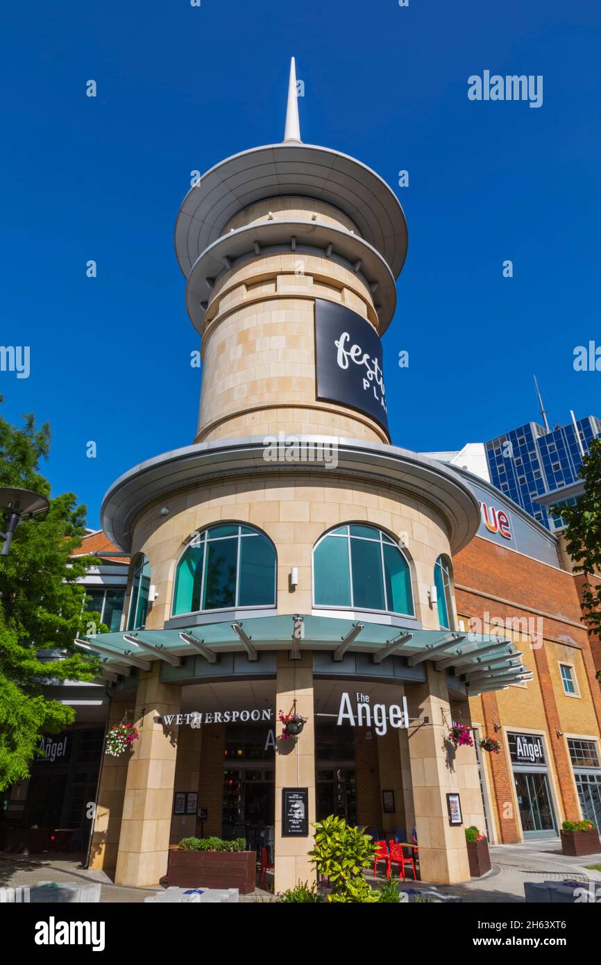 angleterre, hampshire, basingstoke, le centre commercial des centres commerciaux, festival plaza Banque D'Images