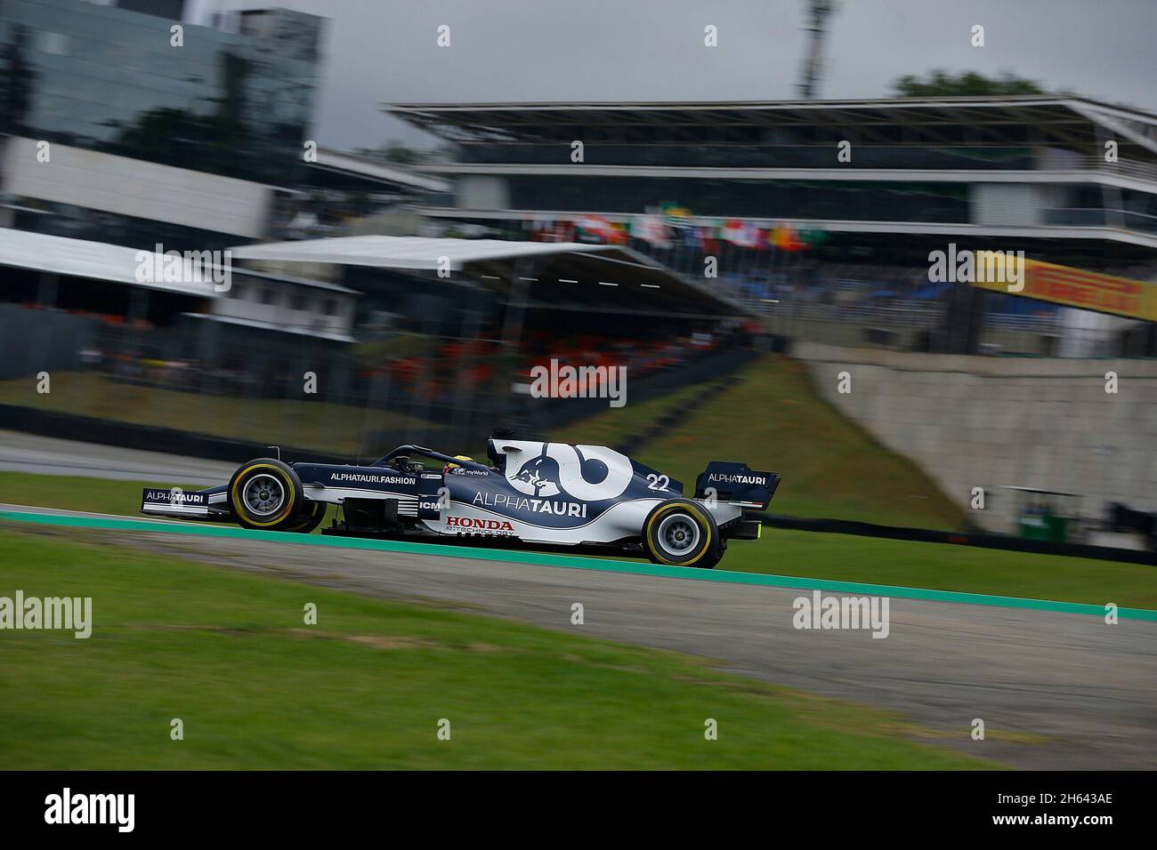 12.11.2021, Autodromo Jose Carlos Pace, Interlagos, FORMULE 1 HEINEKEN GRANDE PREMIO DO BRASIL 2021, dans la photo Yuki Tsunoda (JPN), Scuderia AlphaTauri Honda Banque D'Images