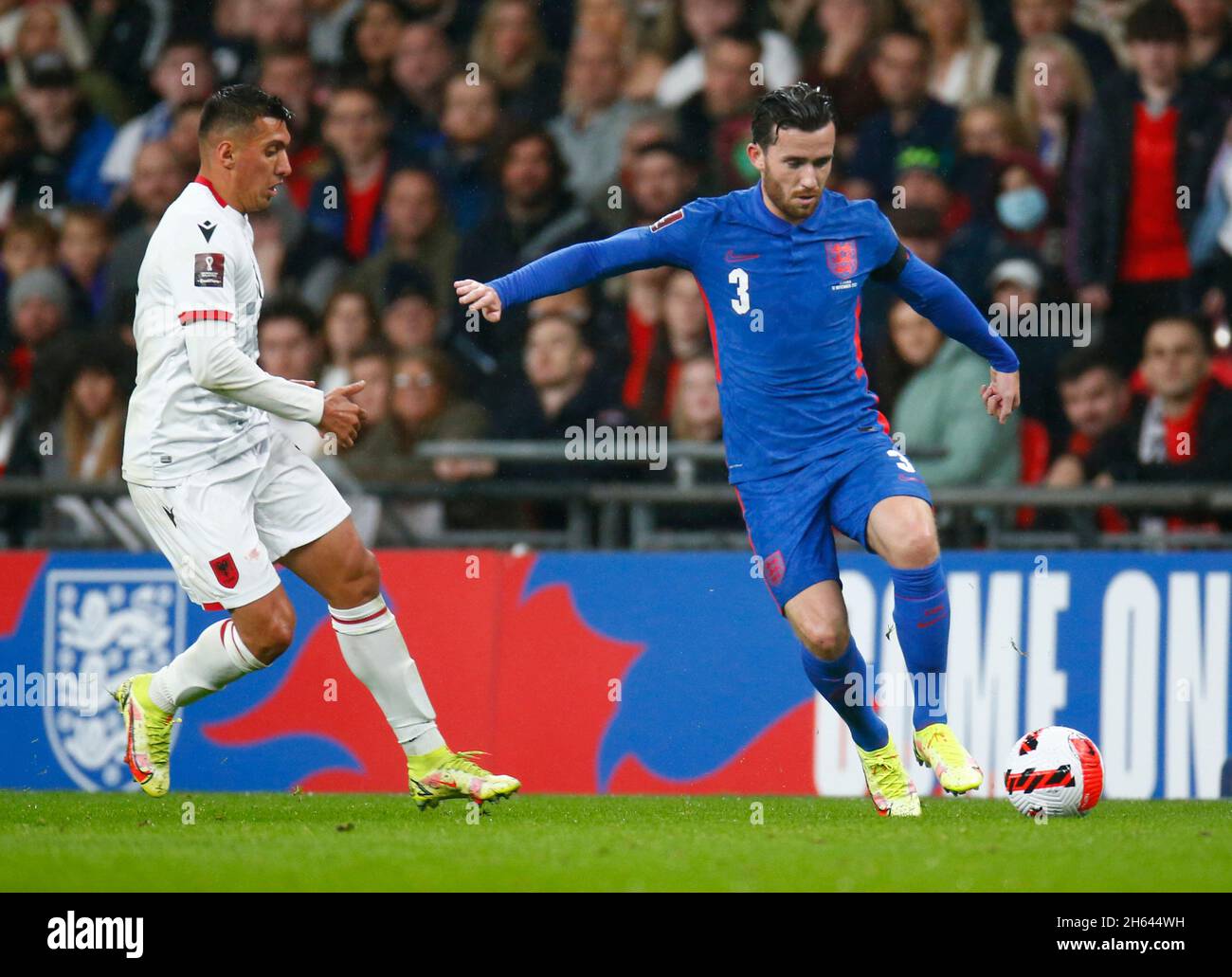 Londres, Royaume-Uni.12 novembre 2021.LONDRES, ANGLETERRE - novembre 12: Ben Chilwell d'Angleterre pendant la qualification mondiale - match européen entre l'Angleterre et l'Albanie au stade Wembley à Londres le 12 novembre 2021 crédit: Action Foto Sport/Alay Live News Banque D'Images