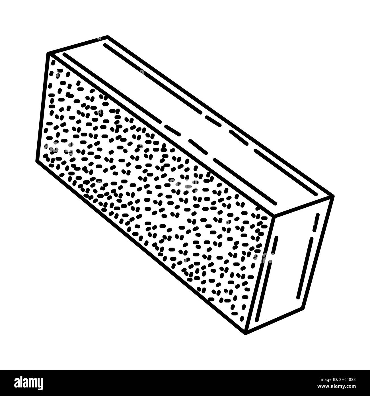 Bloc de tampon d'ongle partie de femmes Pedicure Outils dessin à la main icône Set Vector. Illustration de Vecteur