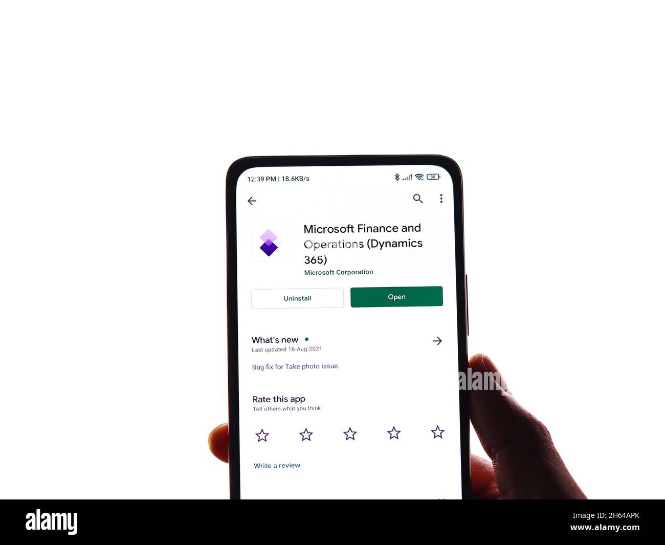 West Bangal, Inde - 11 novembre 2021 : logo Microsoft Finance sur image de stock d'écran de téléphone. Banque D'Images