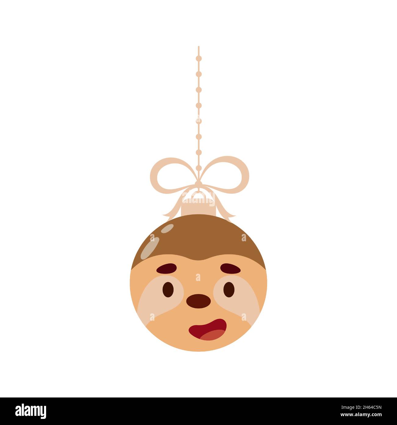 Joyeux Noël et bal du nouvel an avec adorable sloth.Bande dessinée hiver vacances baud animal.Illustration du stock vectoriel Illustration de Vecteur