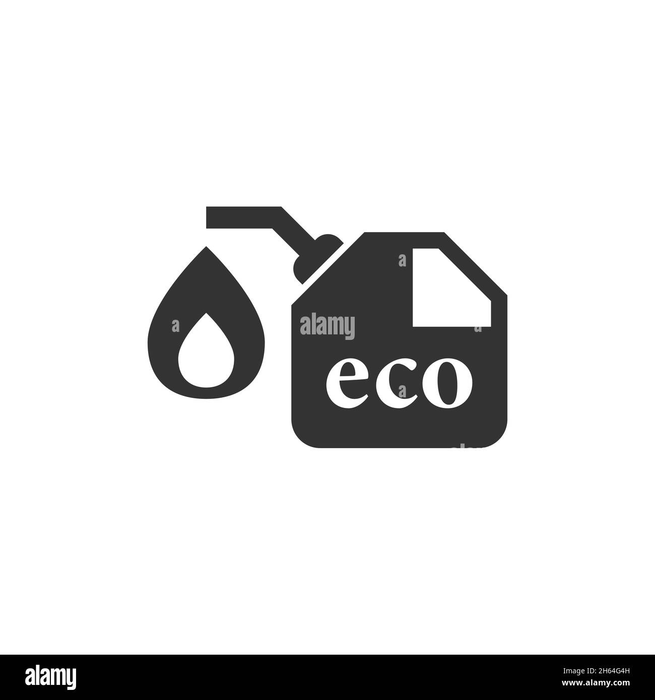 Icône de cartouche d'essence plate.Illustration du vecteur CAN essence sur fond blanc isolé.Concept commercial de l'affichage du conteneur de carburant. Illustration de Vecteur