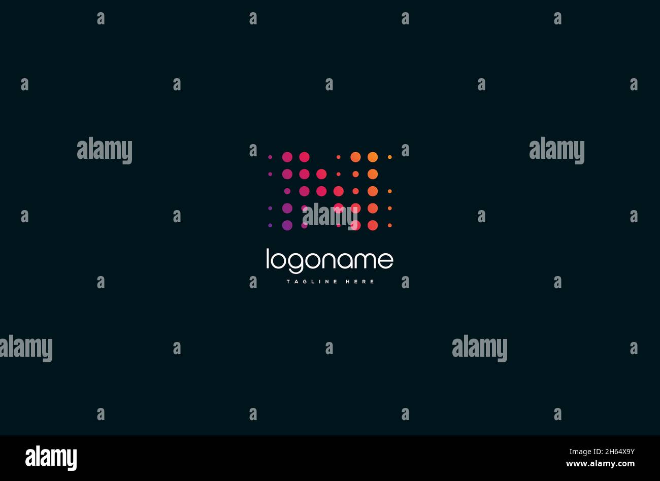 Lettre initiale du logo de la technologie N, logo de la technologie point Illustration de Vecteur