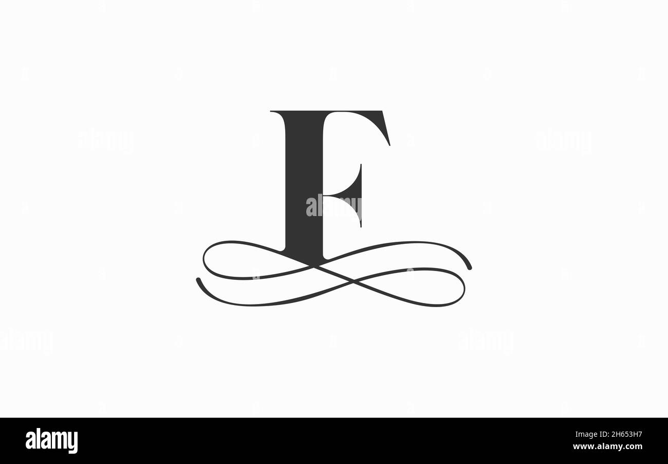 Lettre initiale F monogramme logo icône Illustration de Vecteur