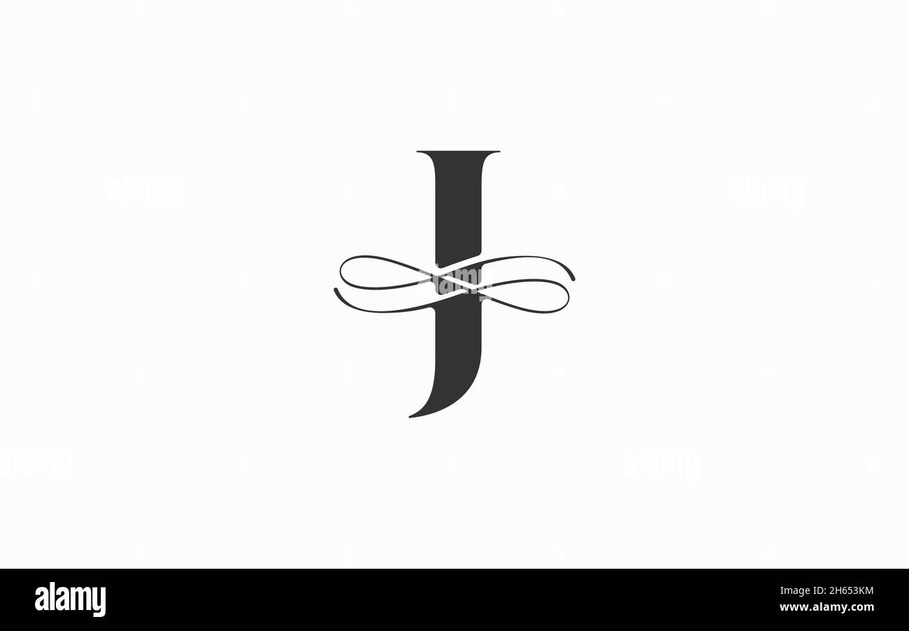 Lettre initiale J monogramme logo icône Illustration de Vecteur