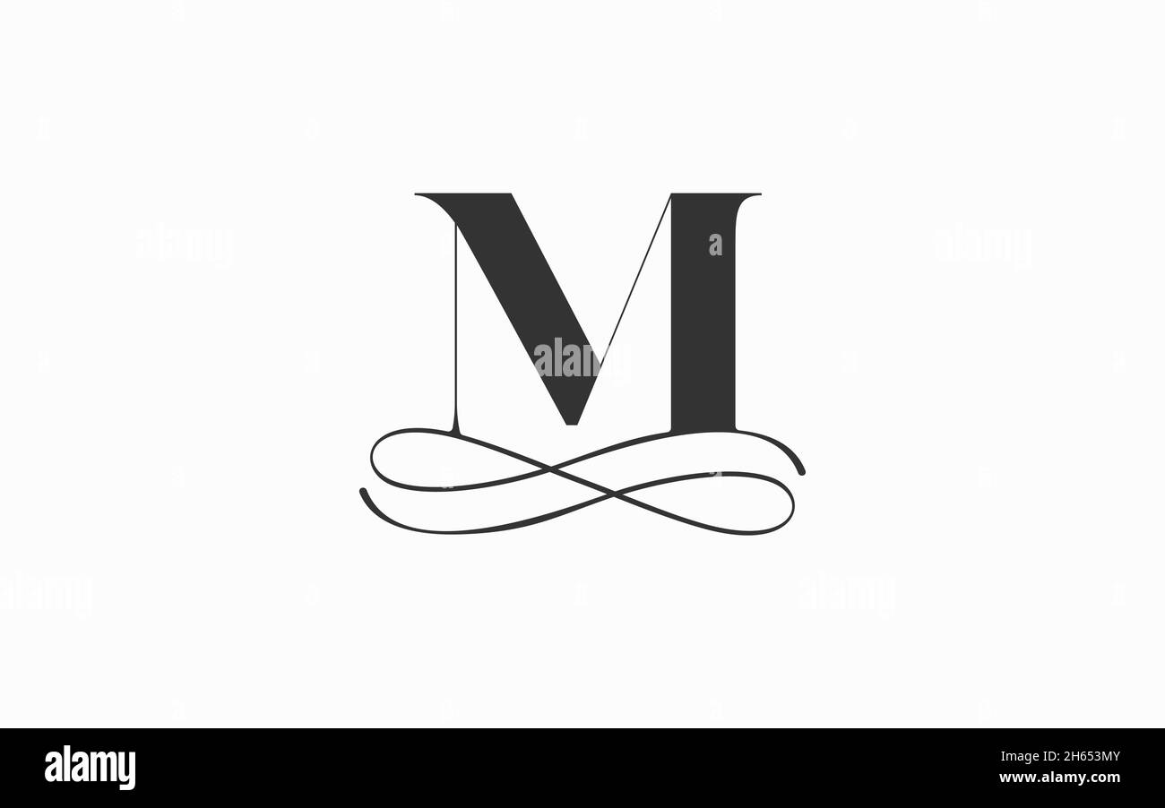 Lettre initiale M monogramme logo icône Illustration de Vecteur