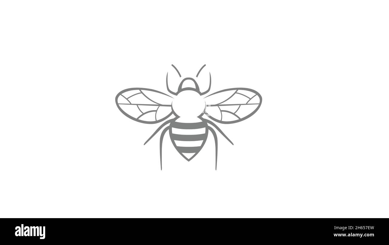 Creative Bee insecte logo Design Vector symbole icône Design Illustration Illustration de Vecteur