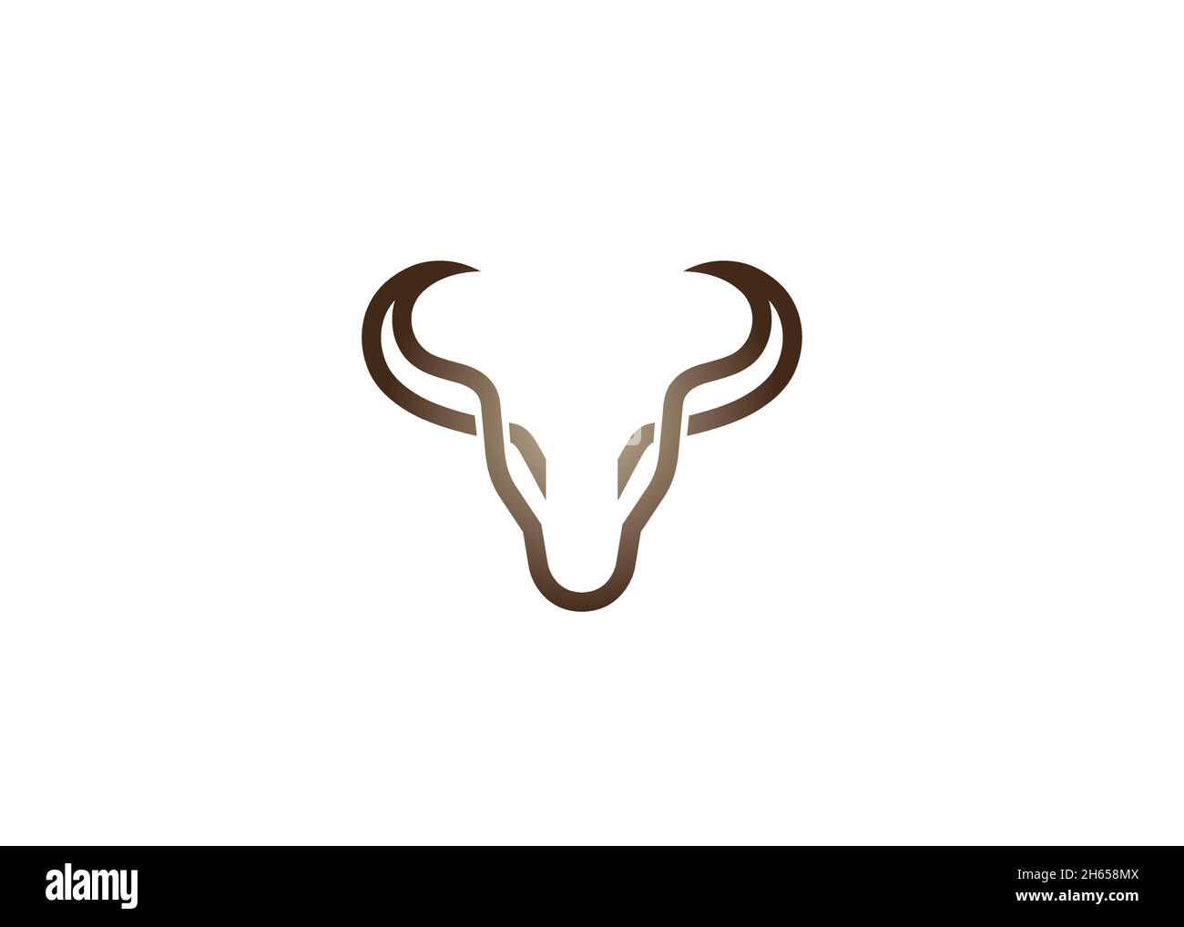Vecteur de conception du logo de Bull Head créatif Illustration de Vecteur