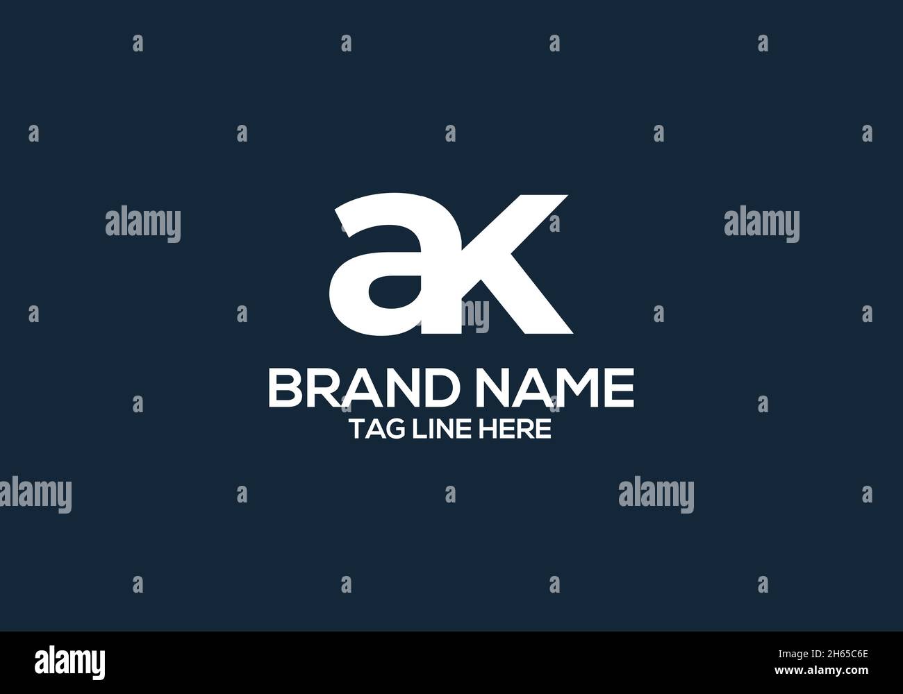 Logo lettre AK et logo minimaliste ak. Illustration de Vecteur