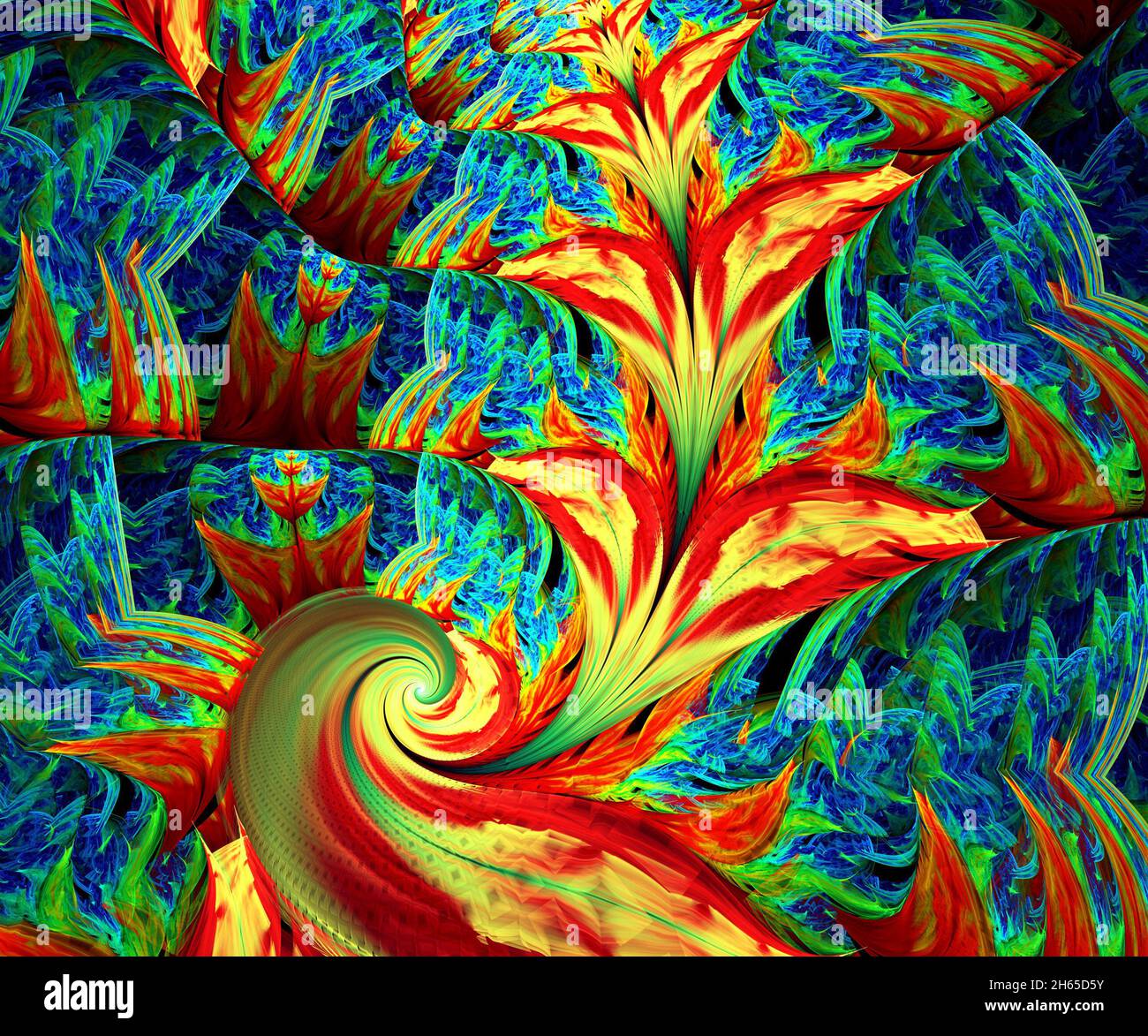 Fractale générée par ordinateur d'art pour l'art créatif, design et de divertissement Banque D'Images