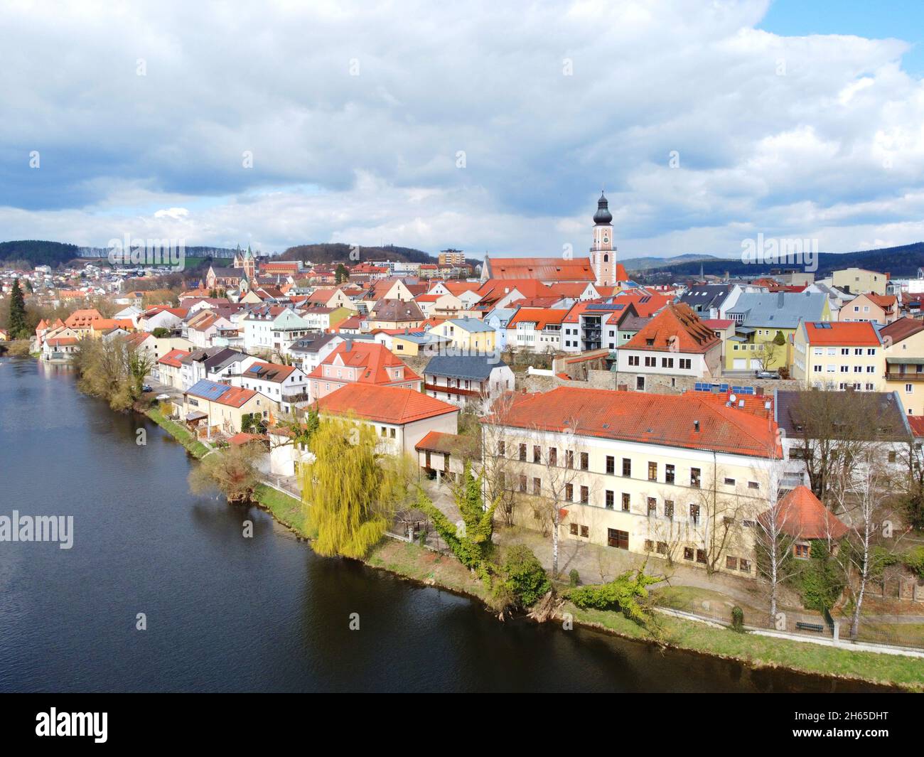 Cham, Allemagne: Paysage urbain Banque D'Images