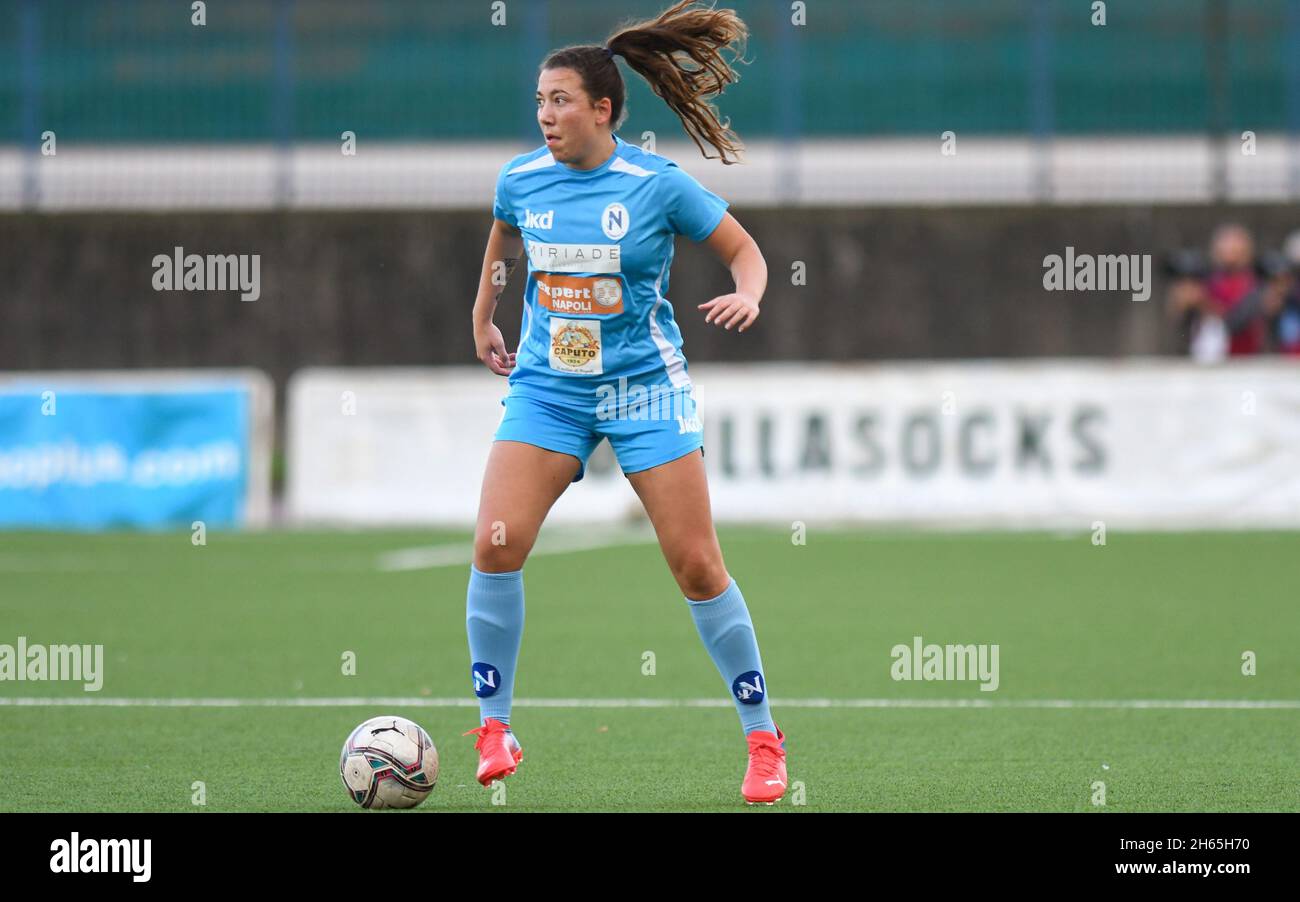 Naples, Italie.13 novembre 2021.Despoa Chatznikolaou (9) Napoli Femminile pendant le championnat italien de football League A Women 2021/2022 match entre Napoli Femminile vs US Sassuolo Calcio Femminile au stade Giuseppe Piccolo crédit: Live Media Publishing Group/Alay Live News Banque D'Images