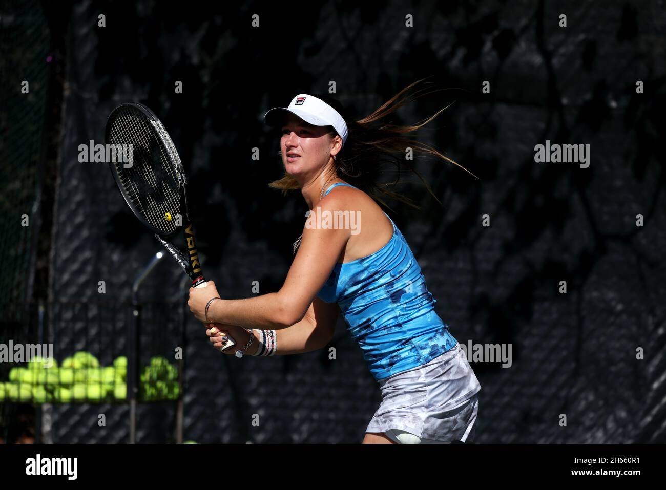 Tennis pro Marina Oetiker, jouant au Downtown tennis Club, à New York, 10/21/2021 modèle sorti Banque D'Images