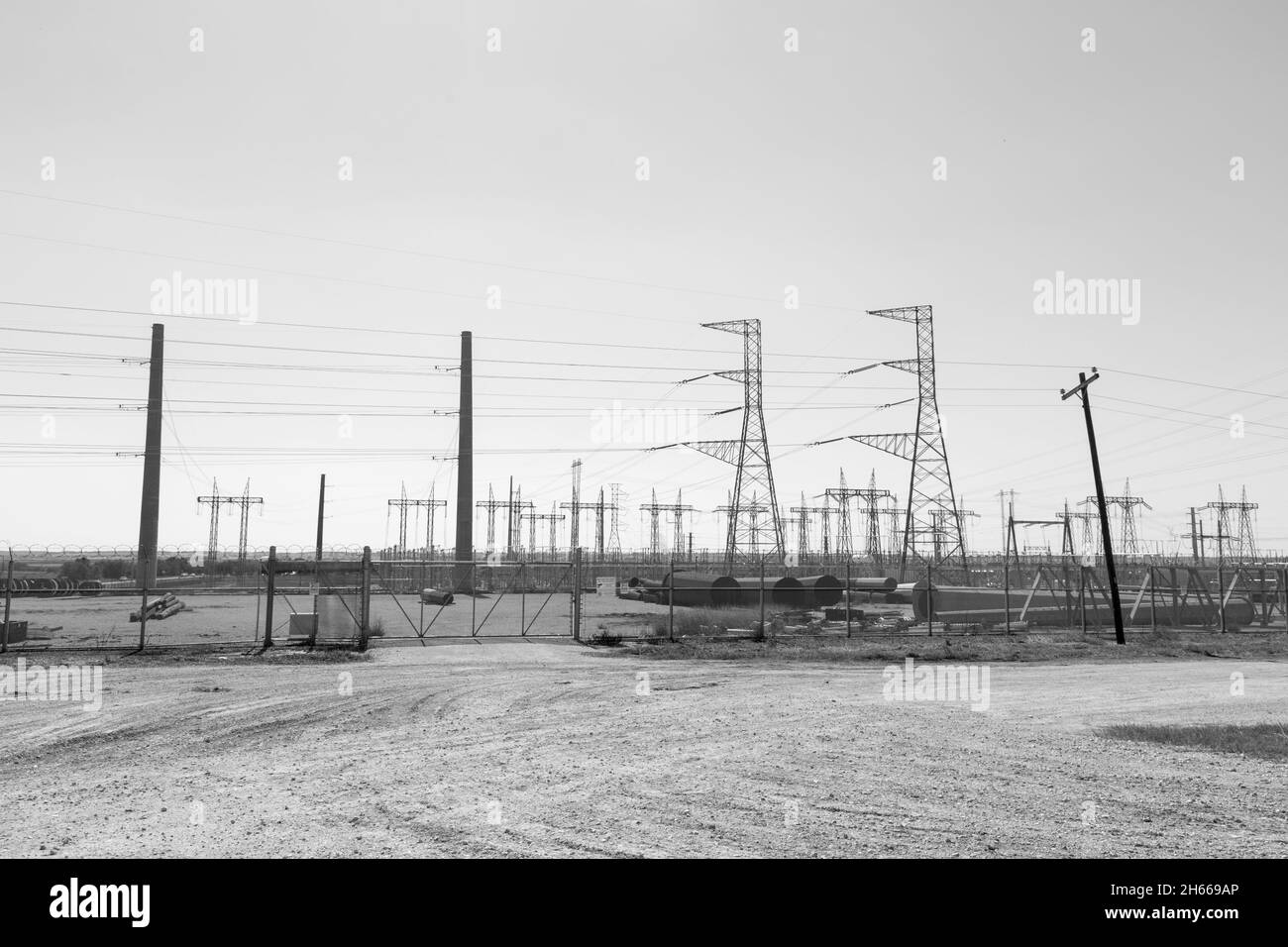 Lignes électriques Banque D'Images