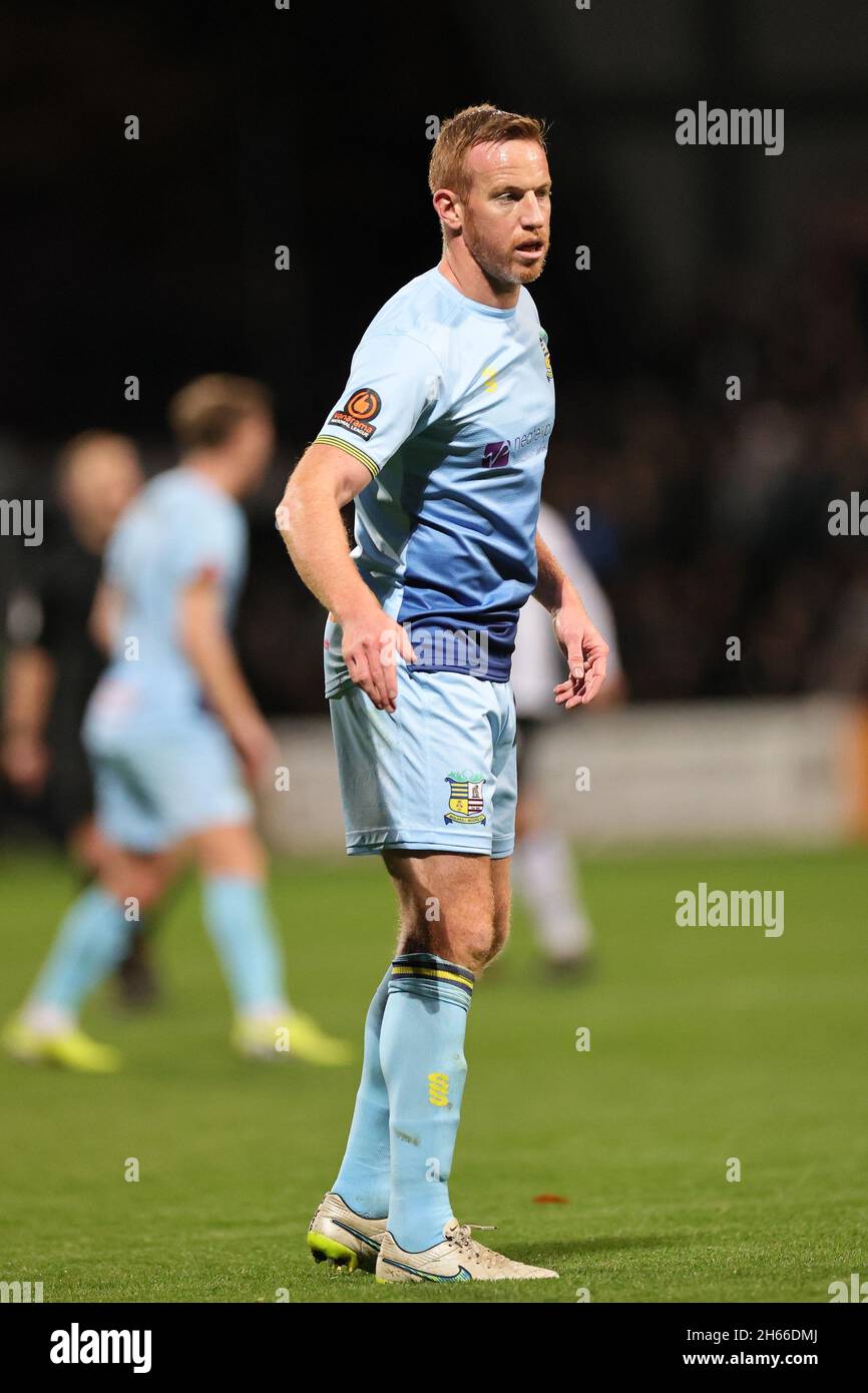 NOTTINGHAM, ROYAUME-UNI.13 NOVEMBRE Adam Rooney de Solihull Moors lors du match de la Ligue nationale entre Notts County et Solihull Moors au Meadow Lane Stadium, Nottingham, le samedi 13 novembre 2021.( Credit: james holyOak/Alay Live News Banque D'Images