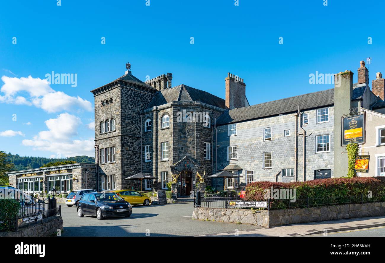 L'hôtel Eagles, Llanrwst, Conwy, au nord du pays de Galles, au bord de Snowdonia.Photo prise en septembre 2021. Banque D'Images