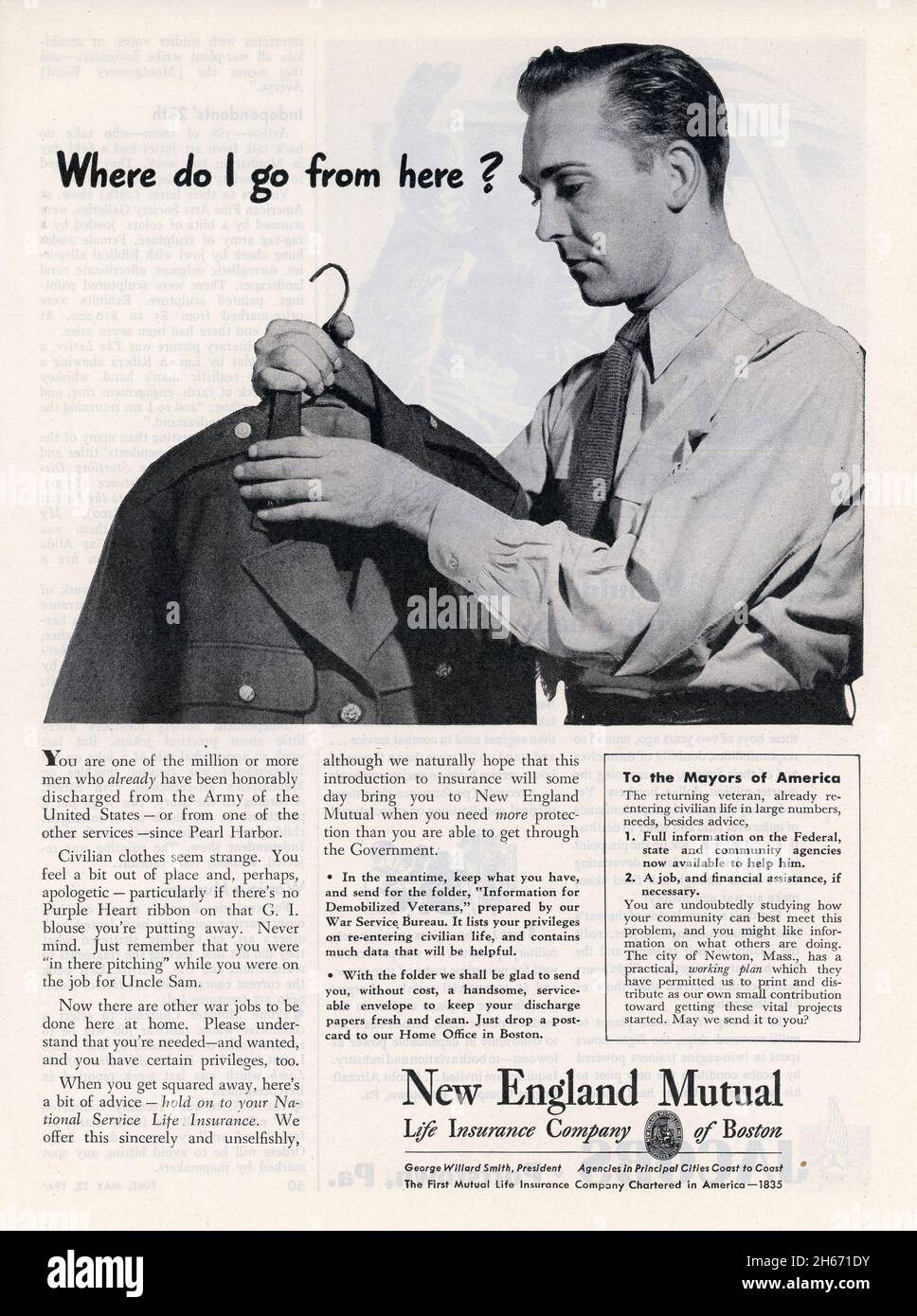 22 mai 1944, numéro du magazine 'Time' Advertising, Etats-Unis Banque D'Images