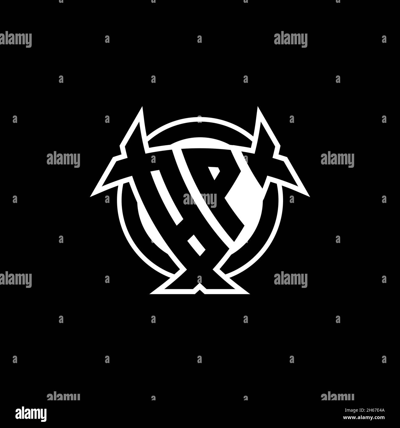Lettre du logo BP Monogram avec forme triangulaire Shield style conception isolée sur fond blanc.Logo triangle monogramme, logo bouclier monogramme, triangle s. Illustration de Vecteur