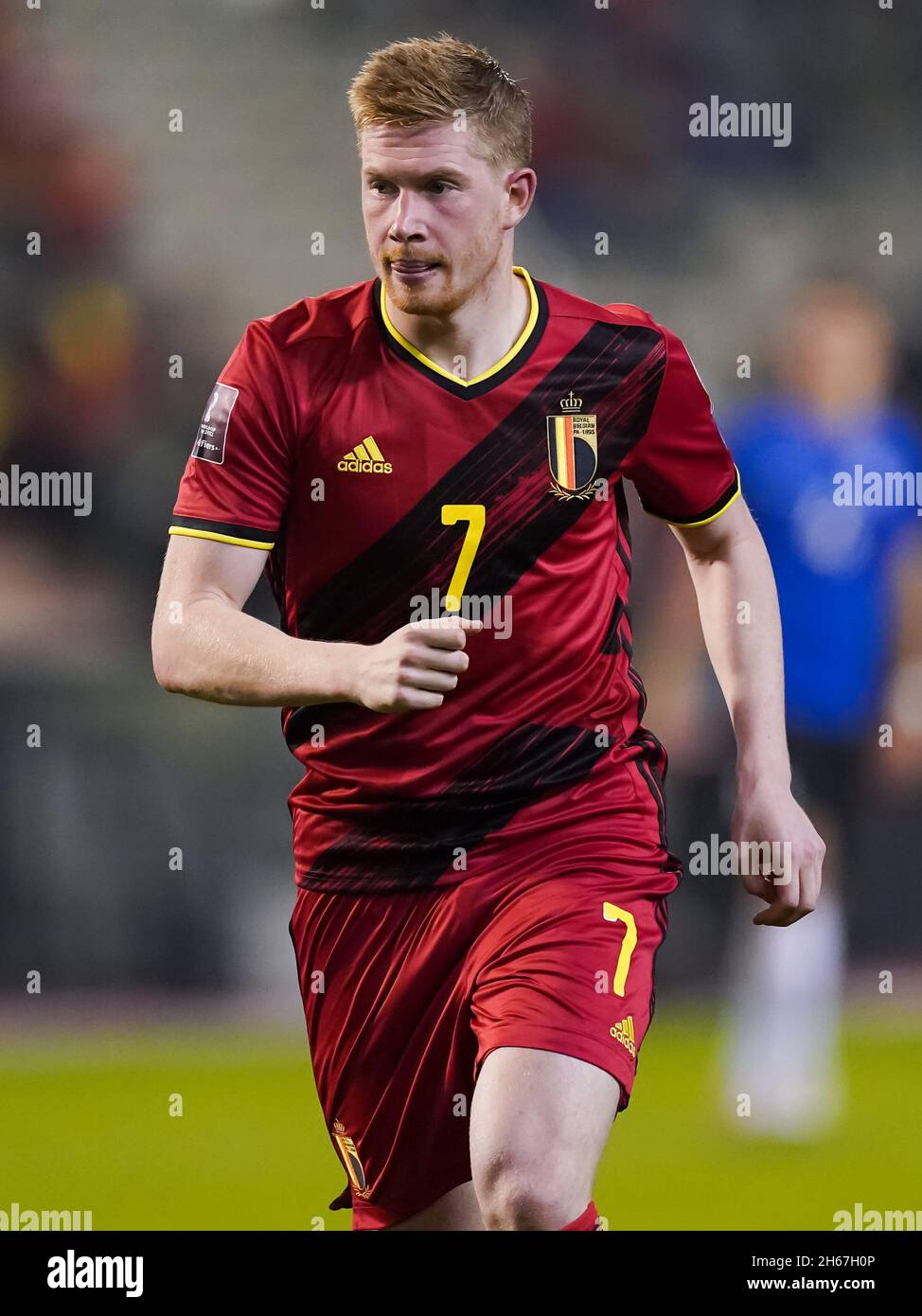 BRUXELLES, BELGIQUE - NOVEMBRE 13 : Kevin de Bruyne de Belgique lors du  match de qualification de la coupe du monde de la FIFA 2022 entre la  Belgique et l'Estonie au stade