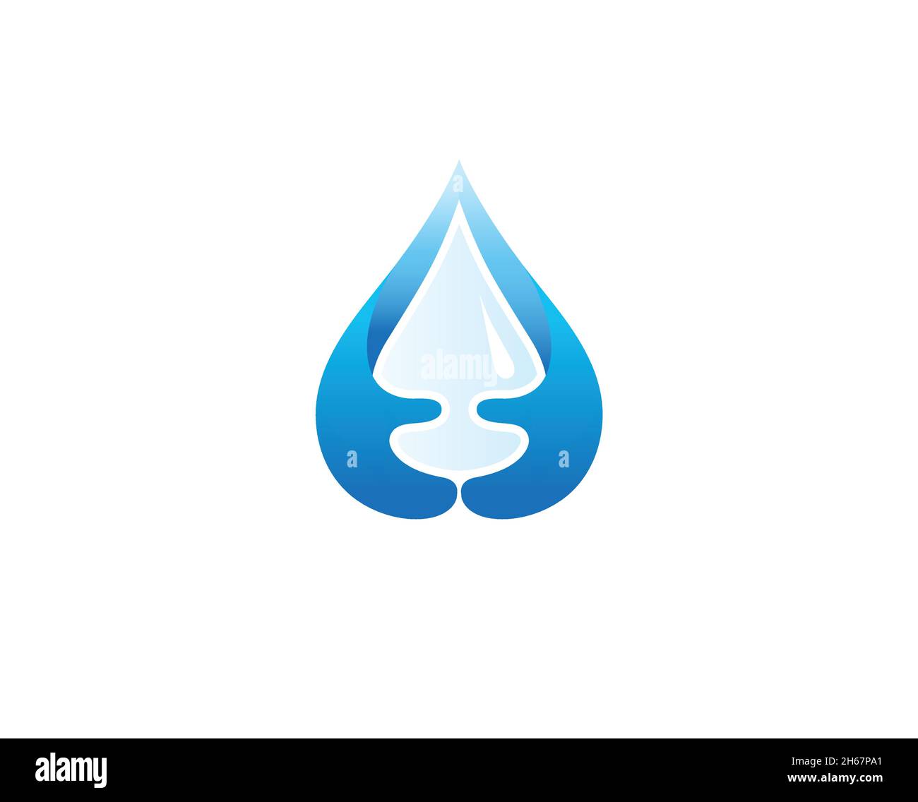 Entretien de l'eau mains tenant une goutte logo symbole vectoriel icône conception Illustration Illustration de Vecteur