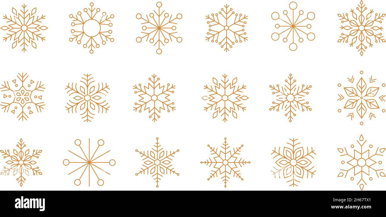 Fond de Noël simple, motif géométrique minimaliste avec flocons de neige dorés.Concept de Noël rétro Illustration de Vecteur