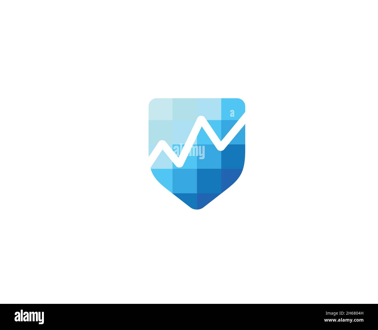 Symbole de conception vectorielle du logo Shield Arrow coloré et créatif Illustration de Vecteur