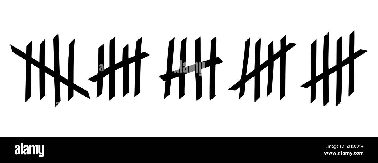 Nombre total de jours de prison.Points de calcul pour les leçons mathématiques isolées sur fond blanc.Illustration vectorielle Illustration de Vecteur