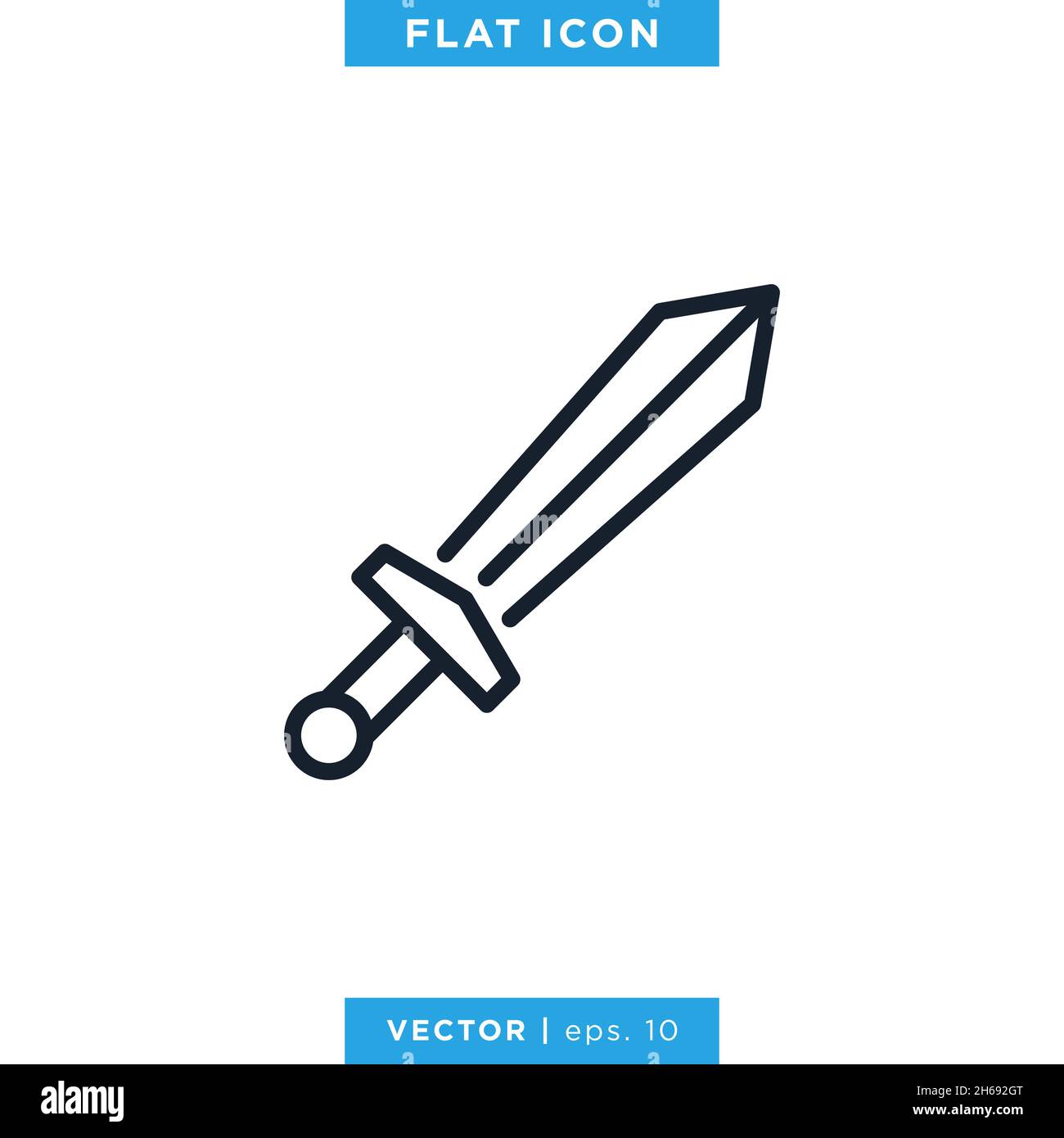 Modèle de dessin d'illustration de stock vectoriel d'icône d'épée.Vecteur  eps 10 Image Vectorielle Stock - Alamy