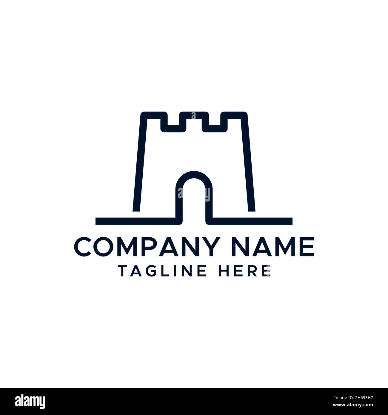 Modèle d'illustration du logo Castle Vector. Illustration de Vecteur