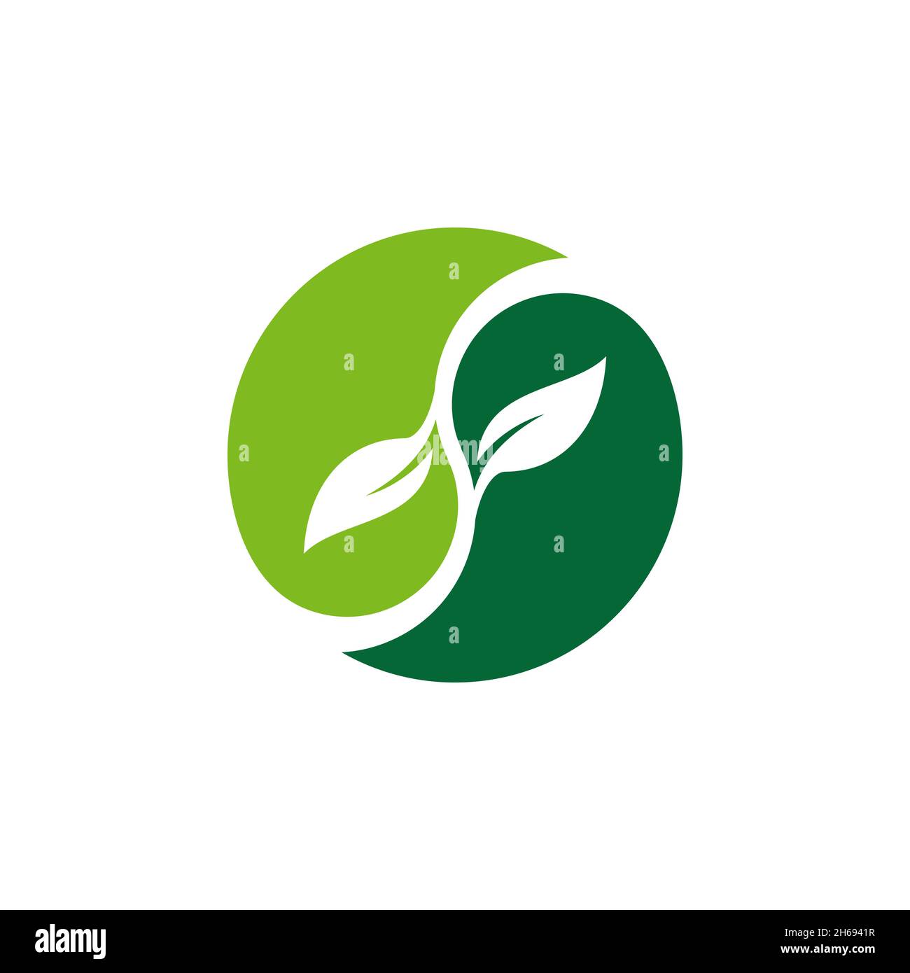 Modèle de conception de logo d'illustration de feuille à vecteur. Illustration de Vecteur