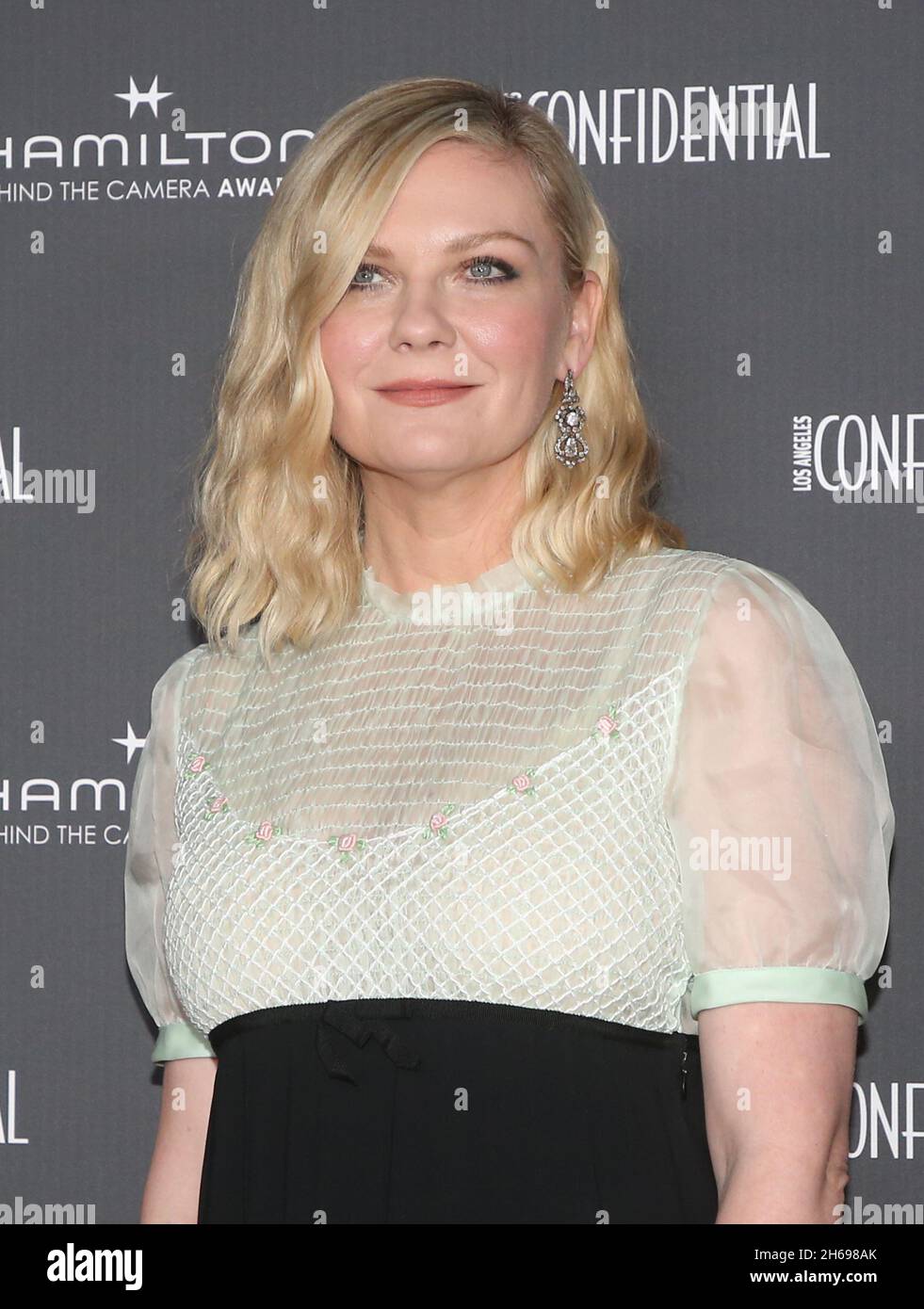 Los Angeles, Californie13 novembre 2021.Kirsten Dunst, à Hamilton derrière les Camera Awards à l'Avalon Hollywood à Los Angeles, Californie, le 13 novembre 2021.Crédit : Faye Sadou/Media Punch/Alay Live News Banque D'Images