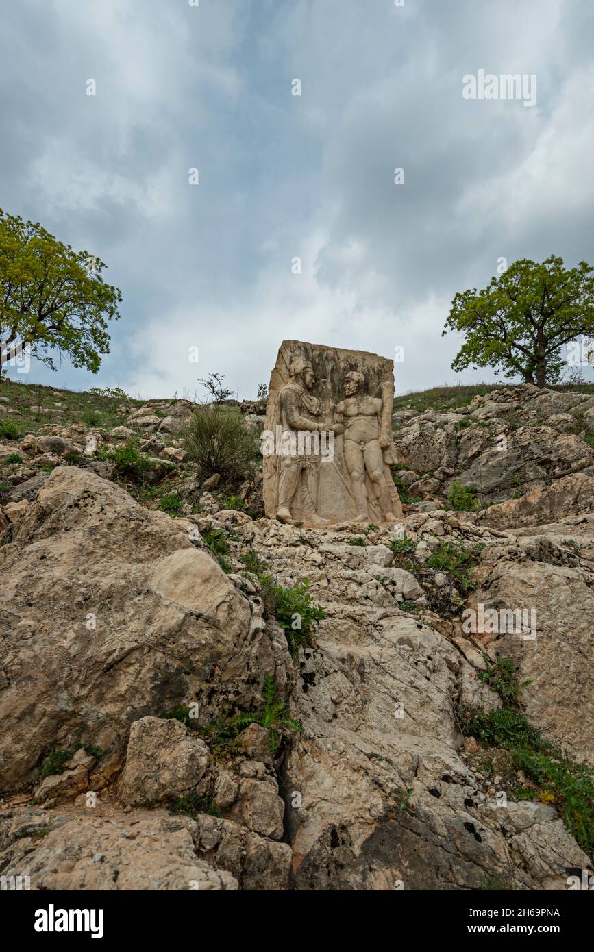 Ruines des civilisations anciennes dans les montagnes de Mésopotamie dans le Turquia d'aujourd'hui Banque D'Images