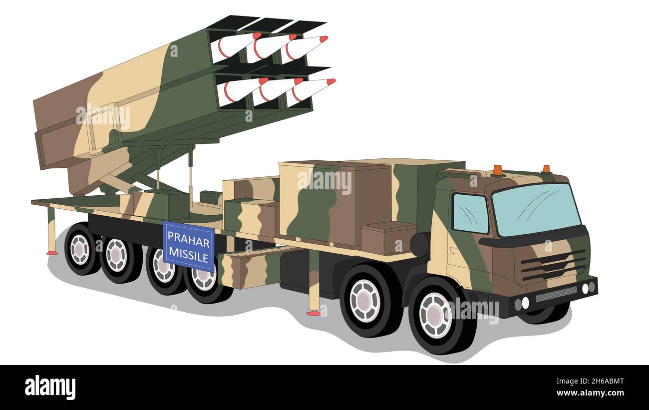 Camion de missiles indien Illustration de Vecteur