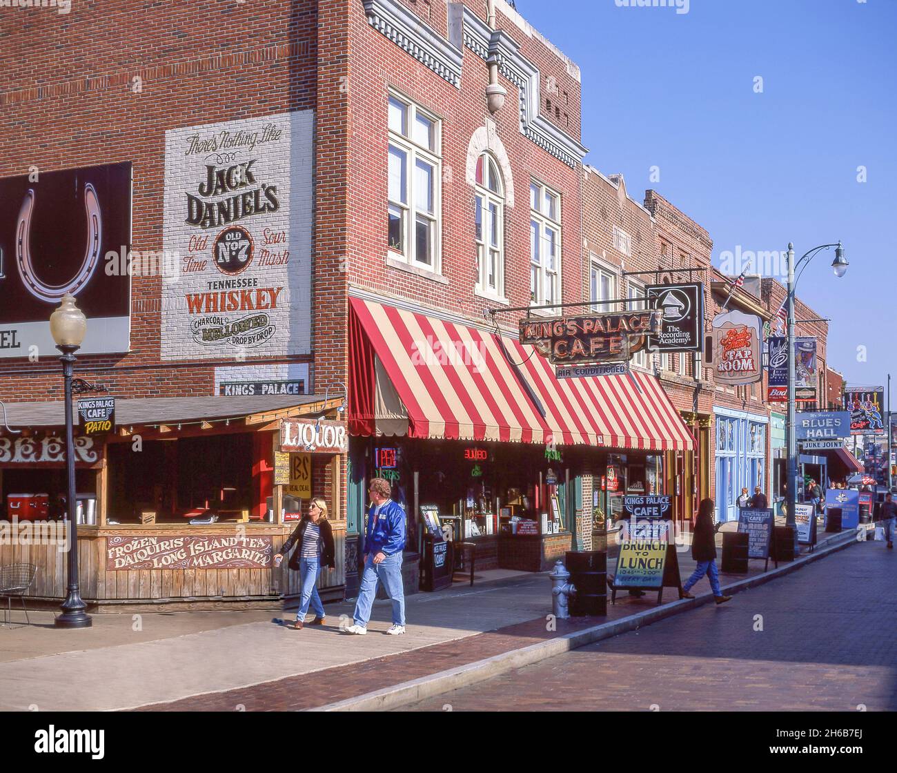 King's Palace Cafe et bars de blues, Beale Street, Beale Street District, Memphis, Tennessee,États-Unis d'Amérique Banque D'Images