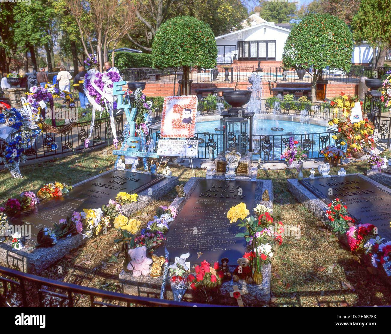 Jardin de Méditation, Manoir Graceland, Elvis Presley Boulevard, Whitehaven, Memphis, Tennessee, United States of America Banque D'Images