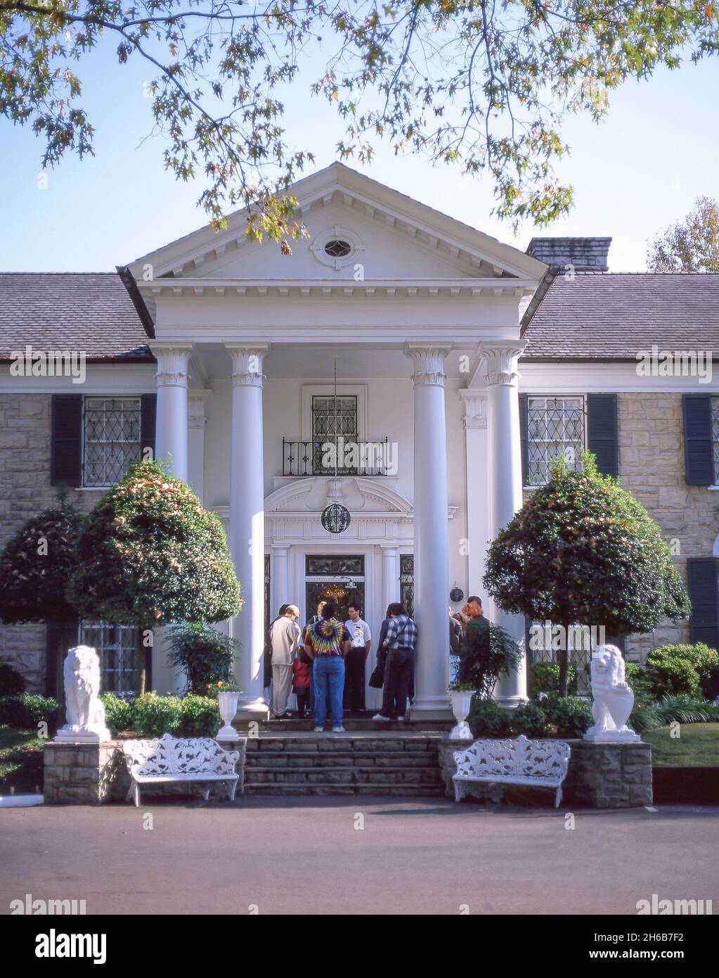 Hôtel particulier de Graceland, Elvis Presley Boulevard, Whitehaven, Memphis, Tennessee, United States of America Banque D'Images