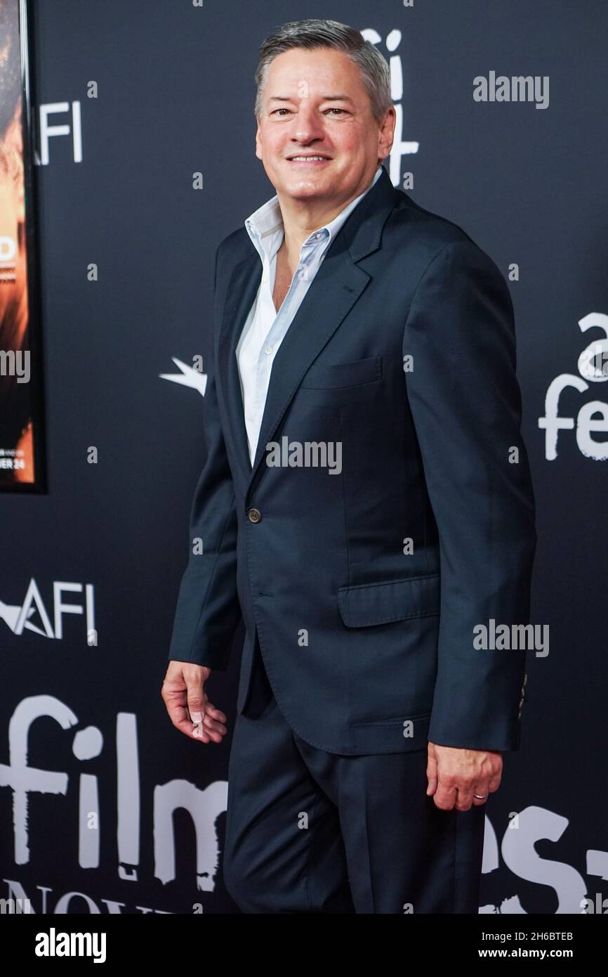 Hollywood, États-Unis.14 novembre 2021.HOLLYWOOD, LOS ANGELES, CALIFORNIE, États-Unis - NOVEMBRE 13 : le co-PDG et directeur général du contenu de Netflix Ted Sarandos arrive au Fest 2021 de l'AFI - projection officielle de Netflix 'bruisé' tenue au cinéma IMAX chinois de TCL le 13 novembre 2021 à Hollywood, Los Angeles, Californie, États-Unis.(Photo par NOx Yang/image Press Agency) crédit: Image Press Agency/Alay Live News Banque D'Images