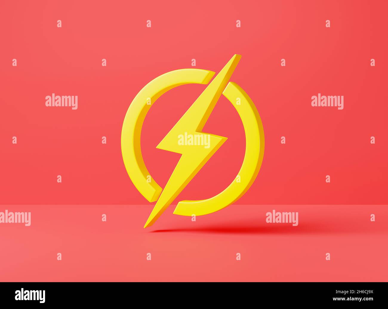 Icône d'éclair, logo d'élément d'énergie électrique en cercle, symbole ...