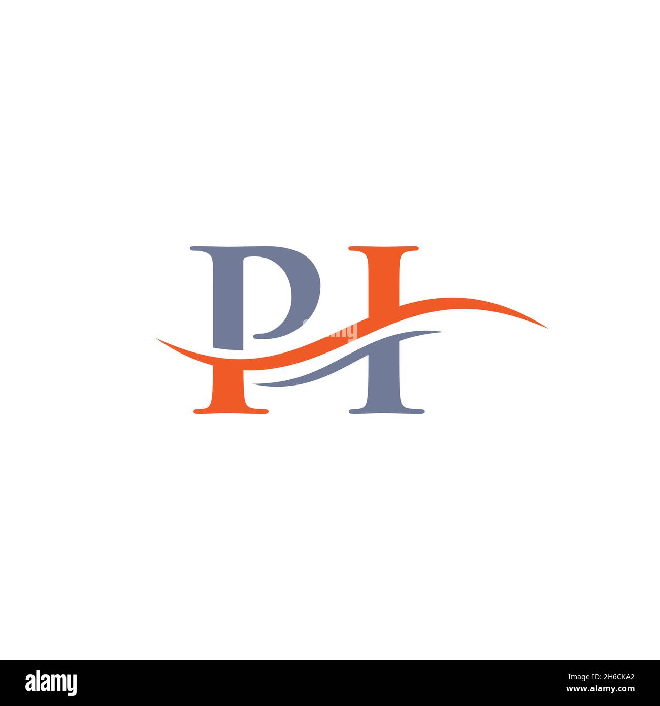 Logo lié à la lettre PI pour l'identité de l'entreprise et de l'entreprise.Modèle de vecteur de logo PI de la lettre initiale. Illustration de Vecteur