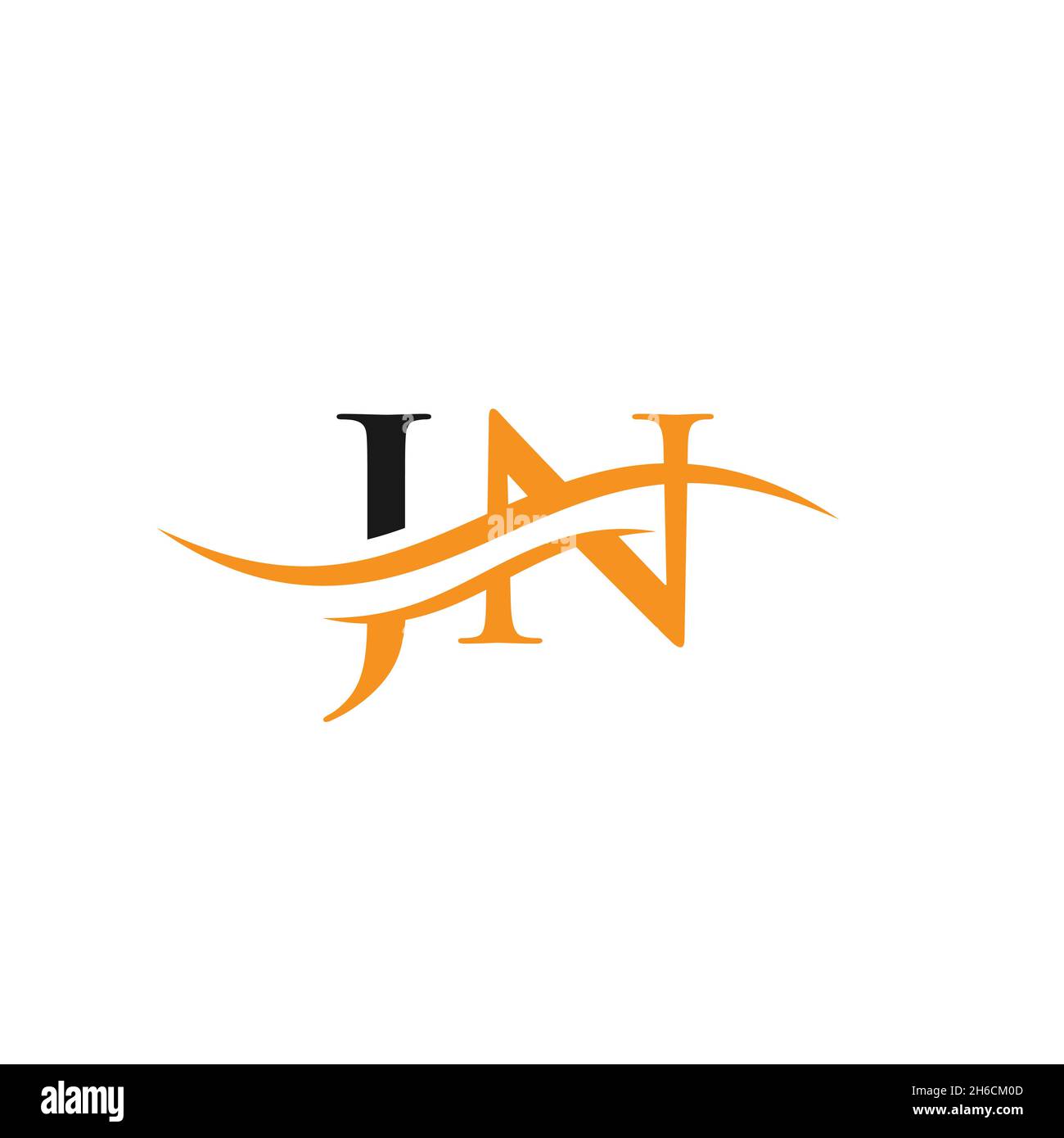 LOGO LIÉ JN pour l'identité de l'entreprise.Vecteur de logo JN de la lettre créative Illustration de Vecteur